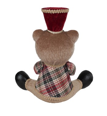 Orsetto Natalizio Seduto con Tromba H.33 cm