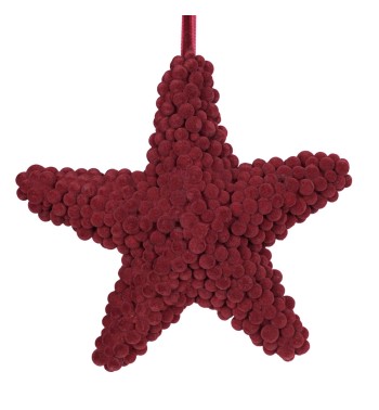 Stella Natalizia in Velluto Bordeaux 2 Misure