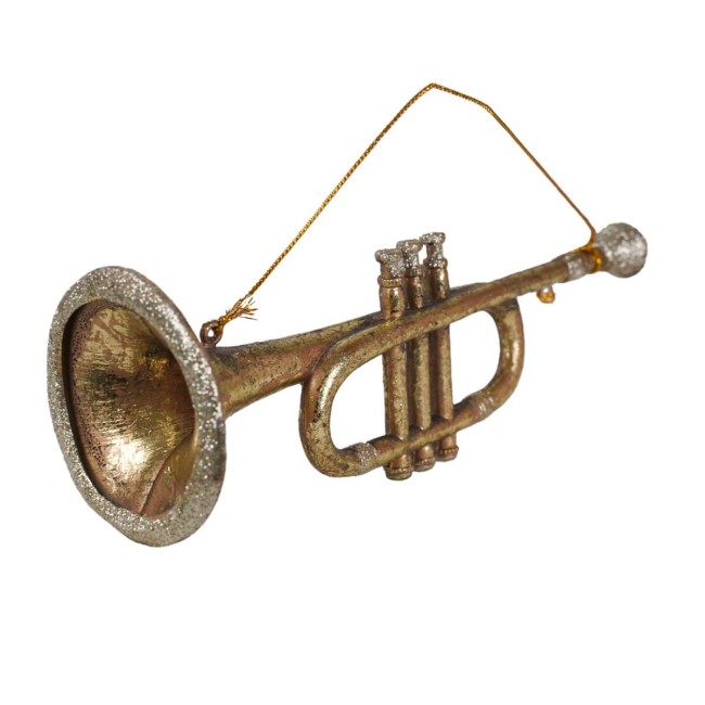 Tromba Oro Antica con Glitter Champagne 25 cm