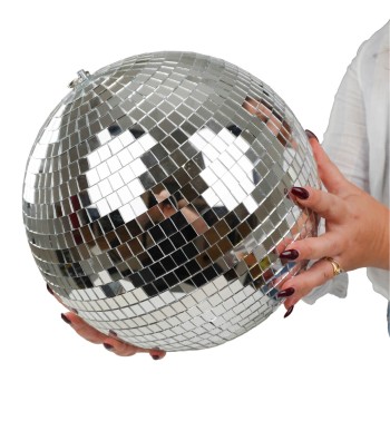 Palla Natalizia Argento Effetto Specchio in Plastica D.30 cm e 40 cm