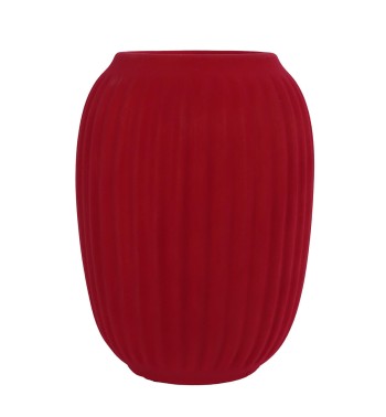 Vaso in Ceramica Rivestito in Velluto H.20 cm 2 Colori