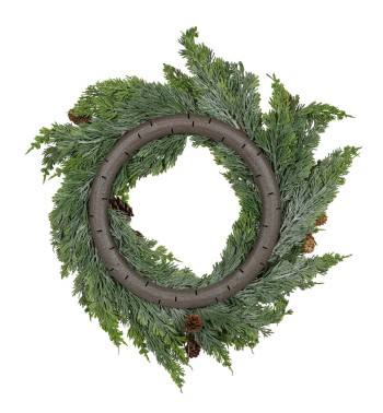 Ghirlanda Natalizia in PE con Pigne D.60 cm