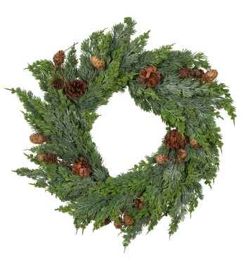 Ghirlanda Natalizia in PE con Pigne D.60 cm