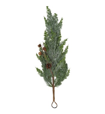 Rametto Natalizio Verde con Pigne in PE 60 cm