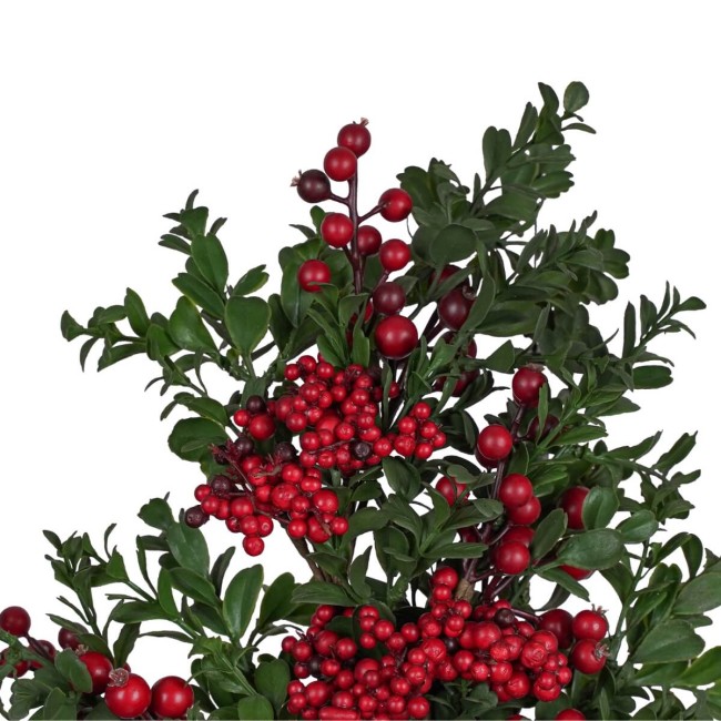 Rametto Natalizio con Bacche Rosse in PE 66 cm