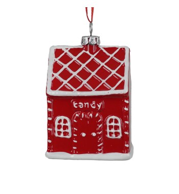 Casetta Candy Natalizia da Appendere H.8,5 cm