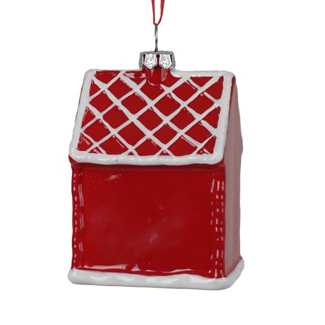 Casetta Candy Natalizia da Appendere H.8,5 cm