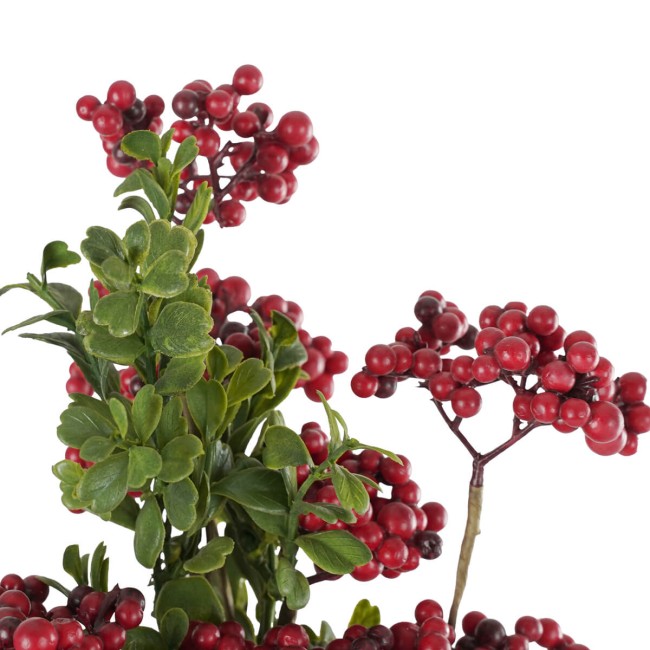 Rametto Natalizio con Bacche Rosso Chiaro 66 cm in PE