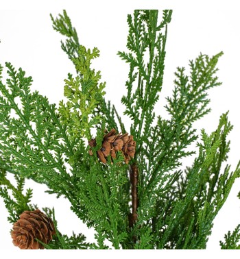 Rametto Natalizio in PE con Pigne 80 cm