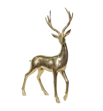 Renna Natalizia Oro in Resina H.36,5 cm