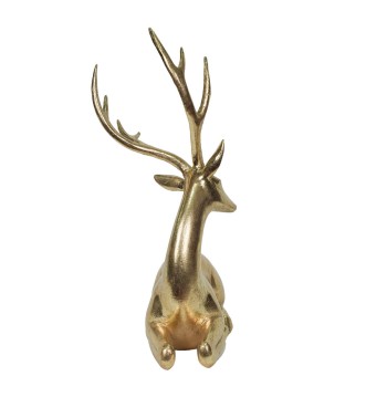 Renna Natalizia Oro in Resina H.26 cm