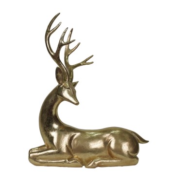 Renna Natalizia Oro in Resina H.26 cm