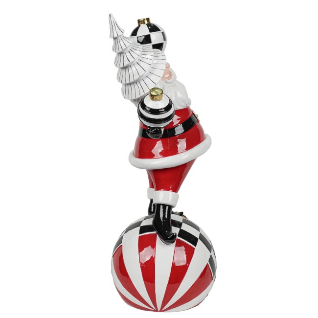 Babbo Natale su Sfera in Resina H.42,5 cm