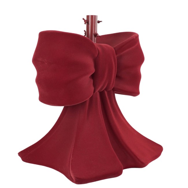 Base per Albero di Natale a Forma di Fiocco Bordeaux H.66 cm