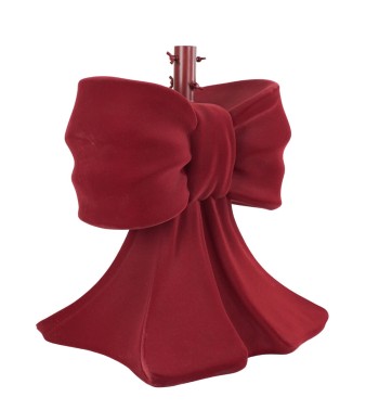 Base per Albero di Natale a Forma di Fiocco Bordeaux H.66 cm