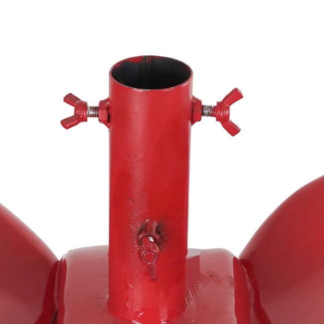 Base per Albero di Natale a Forma di Fiocco Rosso in Resina H.66 cm