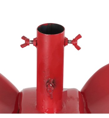 Base per Albero di Natale a Forma di Fiocco Rosso in Resina H.66 cm