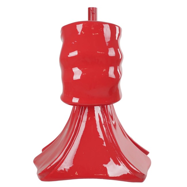 Base per Albero di Natale a Forma di Fiocco Rosso in Resina H.66 cm