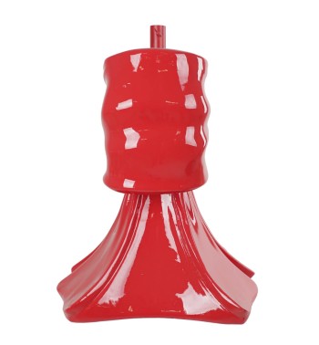 Base per Albero di Natale a Forma di Fiocco Rosso in Resina H.66 cm