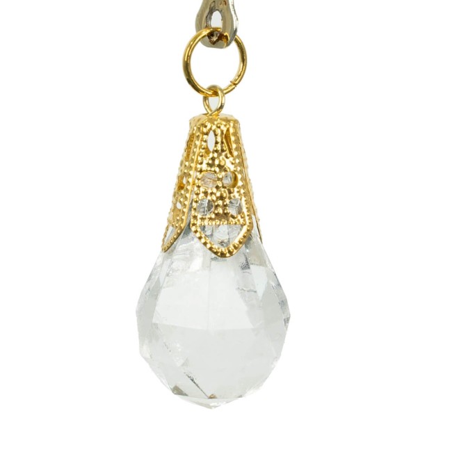 Decoro Natalizio Oro a Goccia Intagliata da Appendere 7,5x10 cm