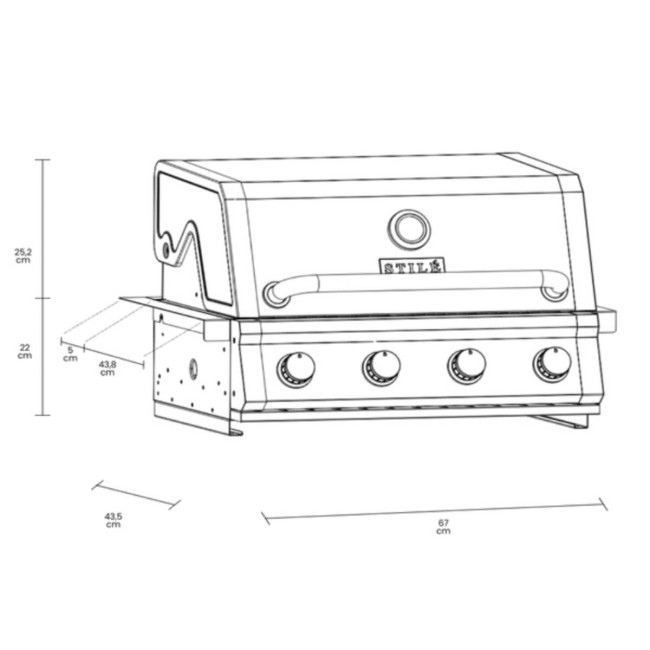 Barbecue a Gas da Incasso 4 Bruciatori - Madrid Built-In