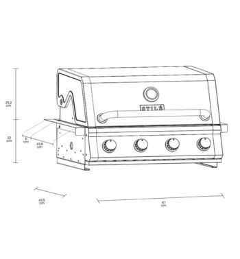 Barbecue a Gas da Incasso 4 Bruciatori - Madrid Built-In