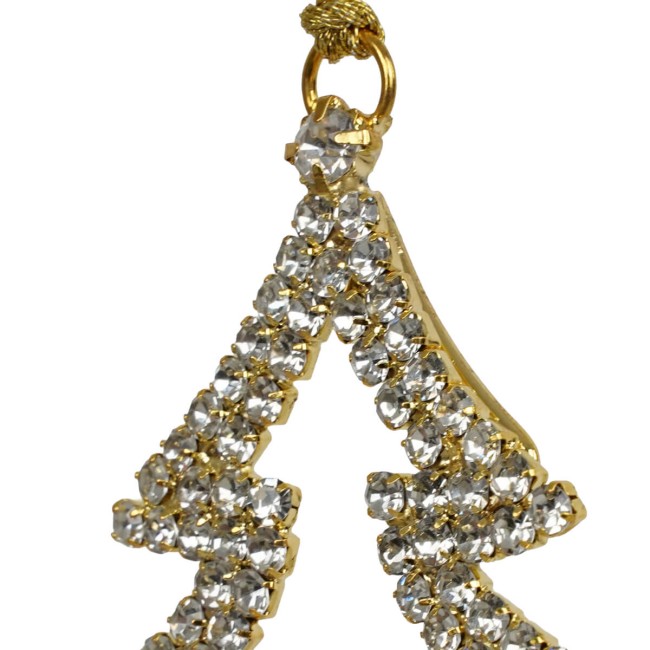 Alberello Natalizio con Strass da Appendere 11x8 cm