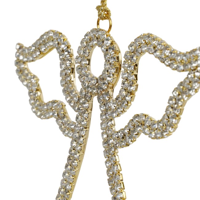 Angelo Natalizio da Appendere con Strass 10x9 cm