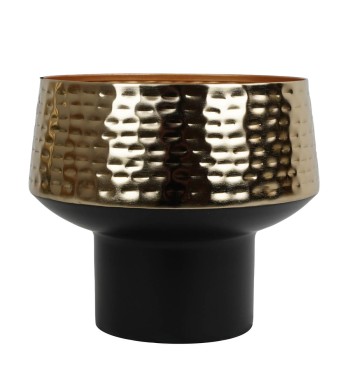 Vaso Elegante in Metallo Oro e Nero 2 Misure