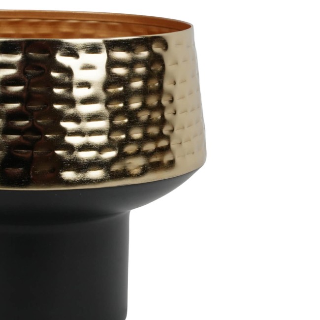 Vaso Elegante in Metallo Oro e Nero 2 Misure