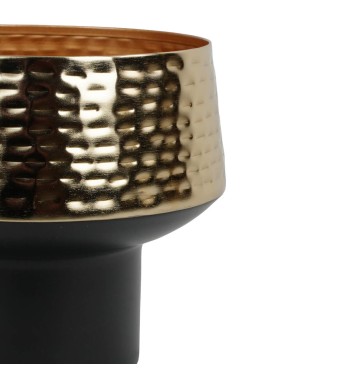 Vaso Elegante in Metallo Oro e Nero 2 Misure