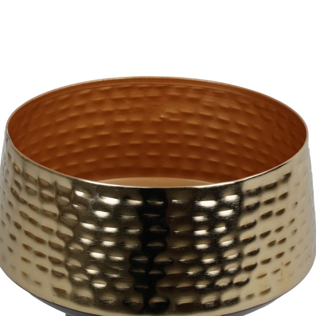 Vaso Elegante in Metallo Oro e Nero 2 Misure