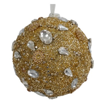 Pallina di Natale con Gemme D.10 cm 2 Colori