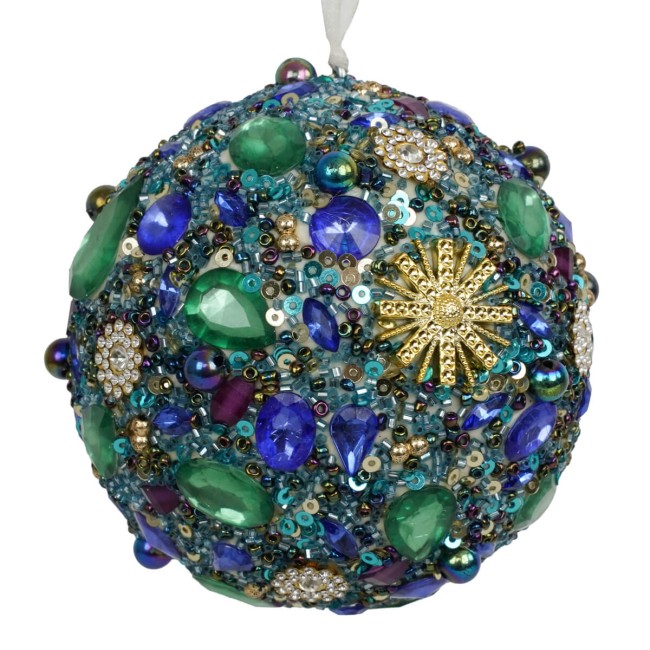 Pallina di Natale con Gemme D.10 cm