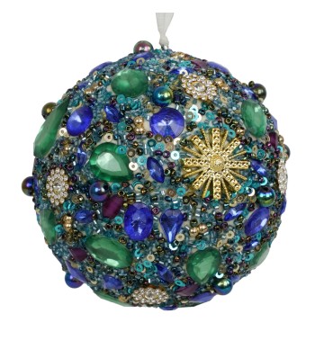 Pallina di Natale con Gemme D.10 cm