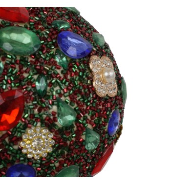 Pallina di Natale con Gemme Multicolore D.10 cm