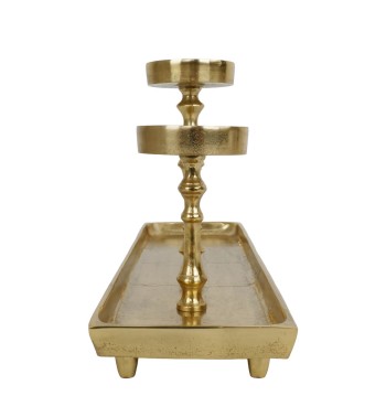Candelabro Oro in Alluminio H.24,5 cm