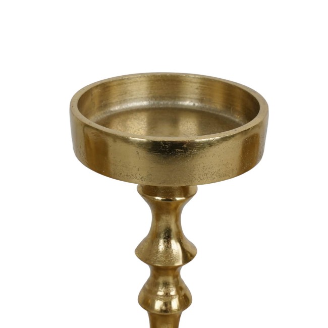 Candelabro Oro in Alluminio H.24,5 cm