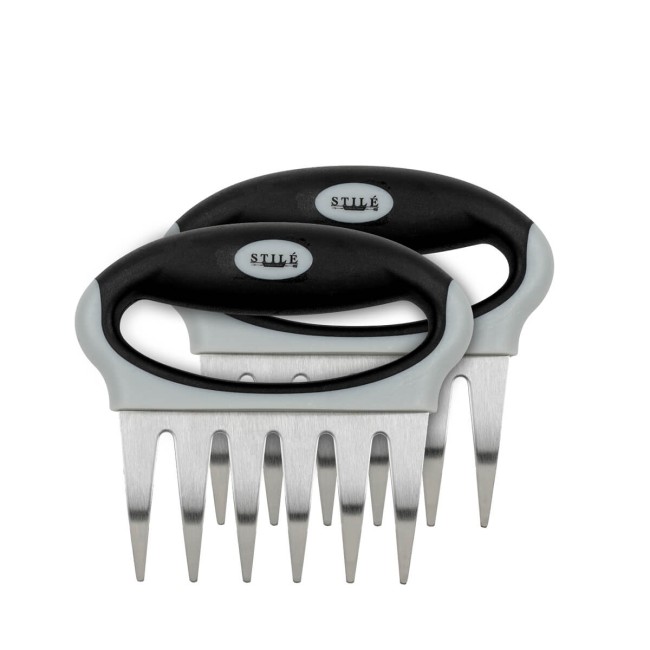 Set 2 Accessori per Sfilacciare la Carne in Acciaio Inox