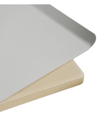 Pietra Refrattaria con Piatto in Alluminio