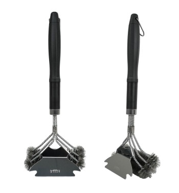 Spazzola BBQ con Doppia Testina in Acciaio Inox