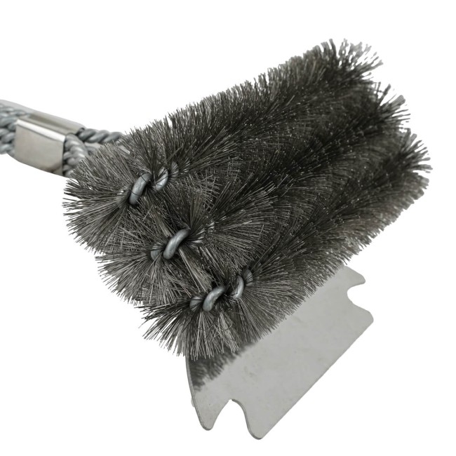 Spazzola BBQ con Doppia Testina in Acciaio Inox