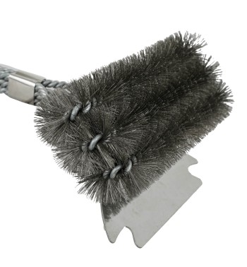 Spazzola BBQ con Doppia Testina in Acciaio Inox