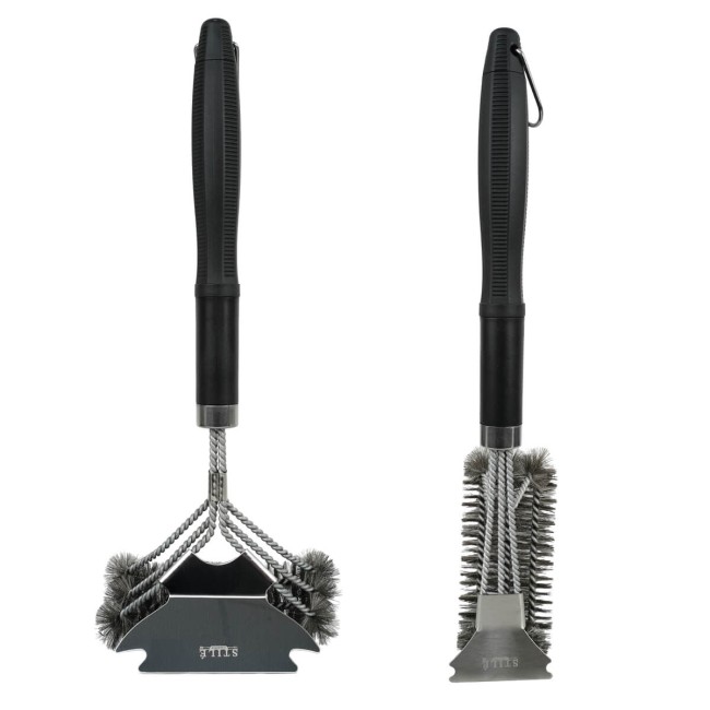 Spazzola BBQ con Doppia Testina in Acciaio Inox