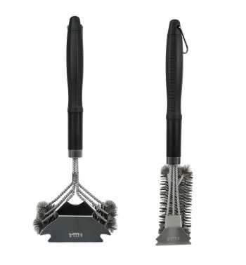 Spazzola BBQ con Doppia Testina in Acciaio Inox