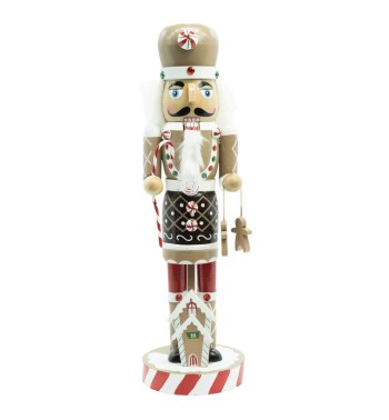 Schiaccianoci Chef Natalizio in Legno con Grembiule H.38 cm