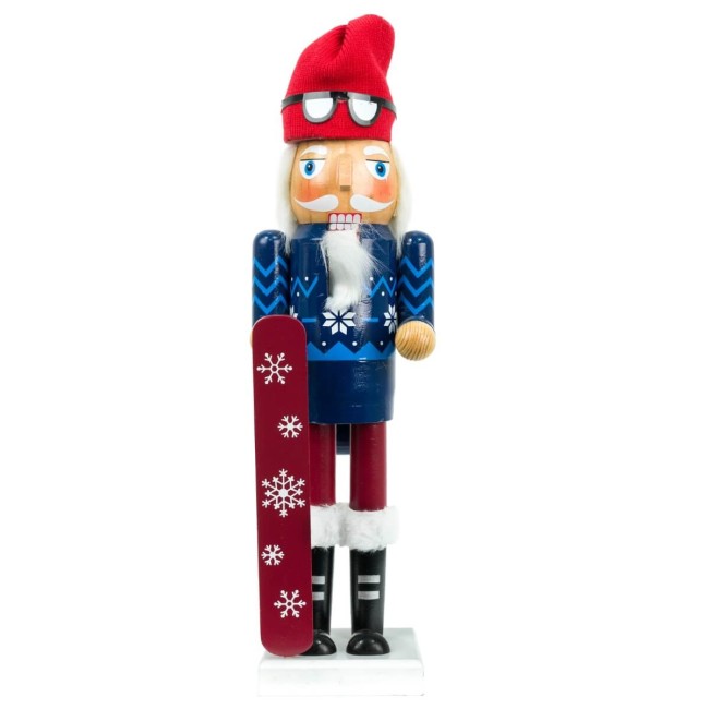 Schiaccianoci Natalizio con Snowboard H.38 cm