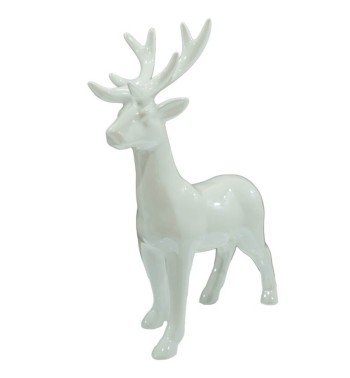 Renna Grigia o Bianca in Ceramica H.28,2 cm