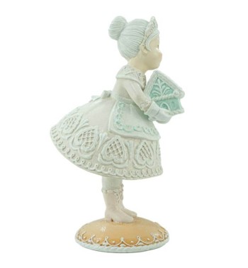 Mamma Natale di Marzapane con Casetta in Resina H.33 cm