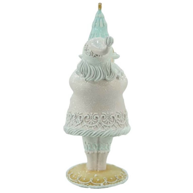 Babbo Natale di Marzapane con Torta in Resina H.42,8 cm